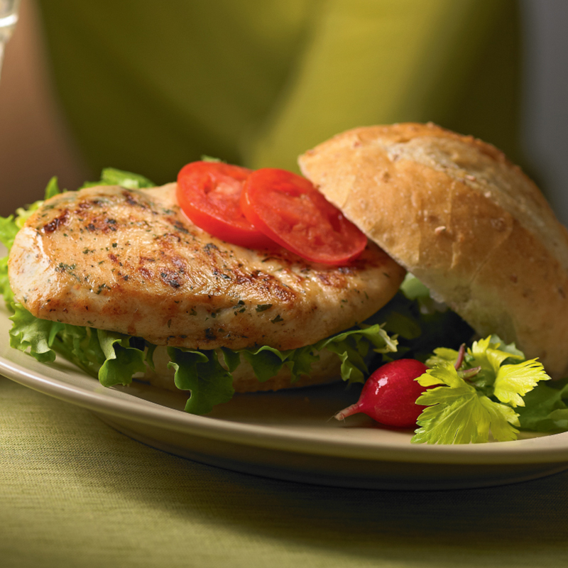 F/c Unbreaded Garlic Herb Chicken Breast Filet 4oz