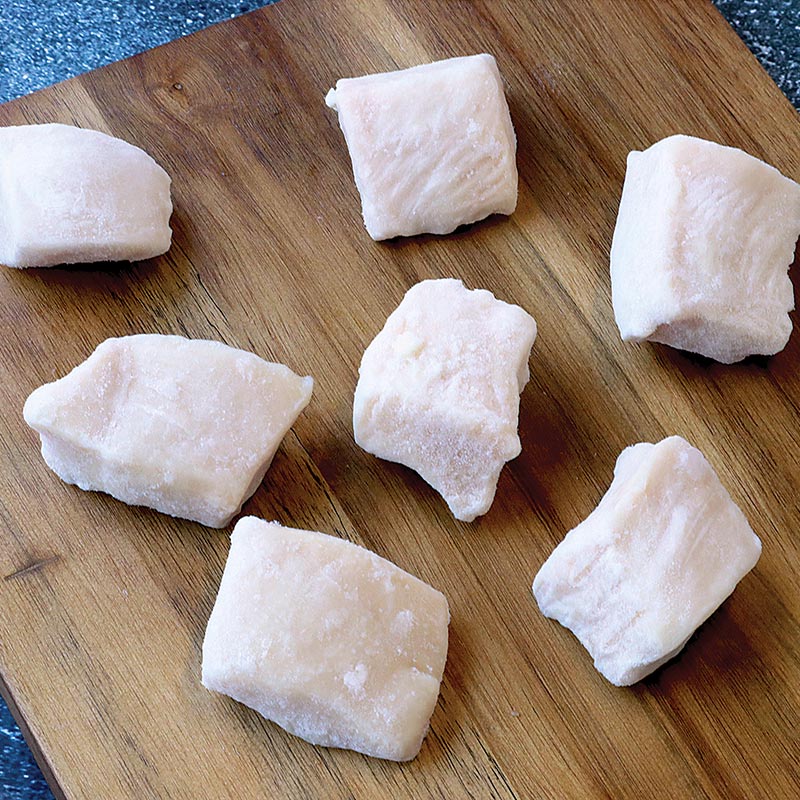 Unbreaded Raw Chicken Breast Chunks Halal