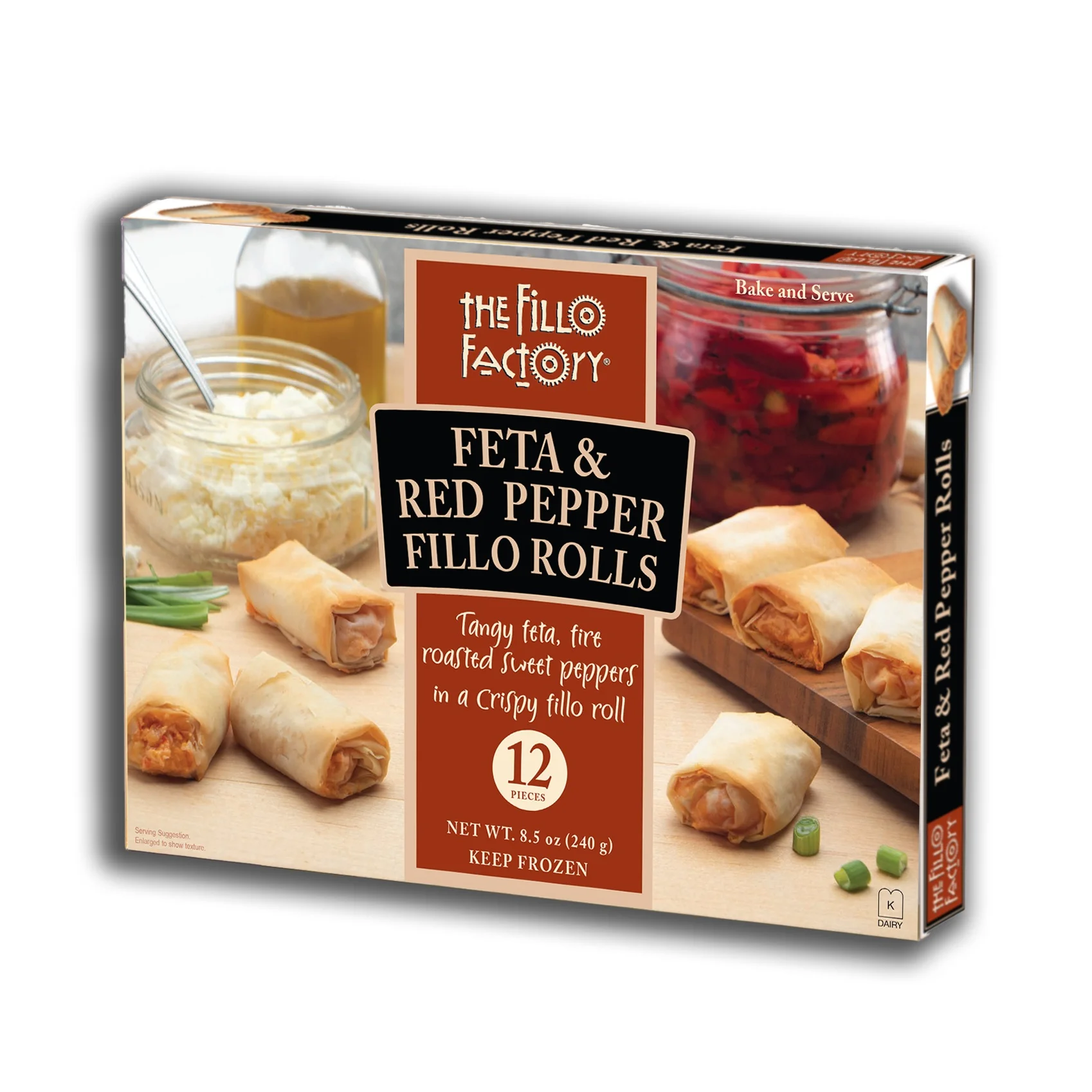 Feta And Red Pepper Filo