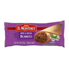 Individually Wrapped Beef And Bean Burrito