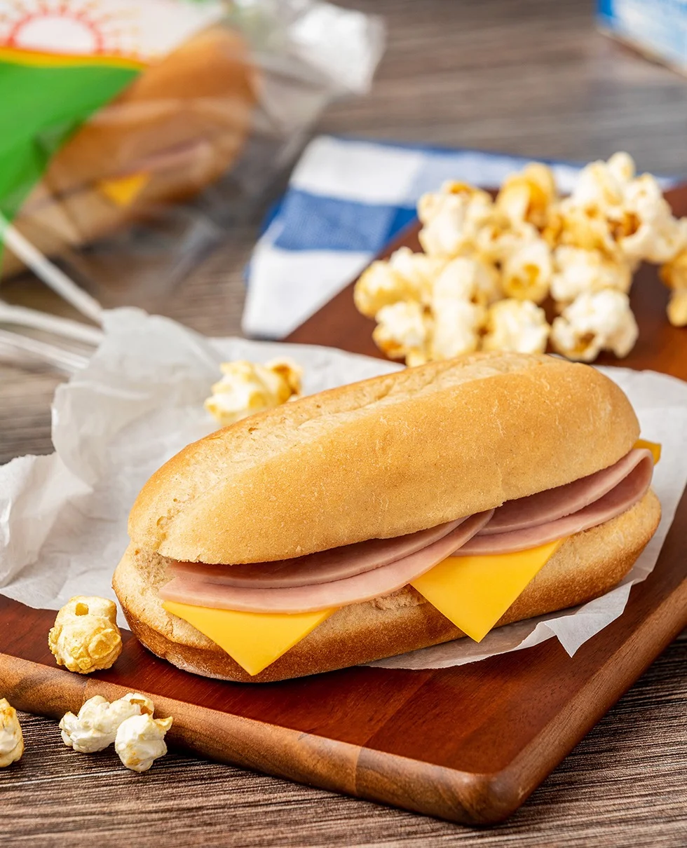 Individually Wrapped Whole Grain Turkey Ham And Cheese Sub